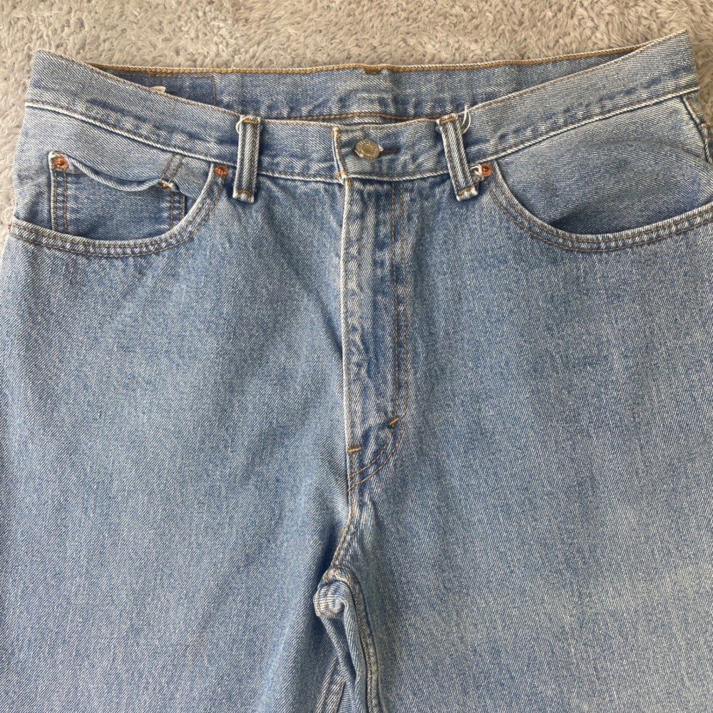 Levi's 550 Relaxed Fit Jeans Mens 36x29 (36X26 READ) Light Wash Blue Tapered - Picture 2 of 8